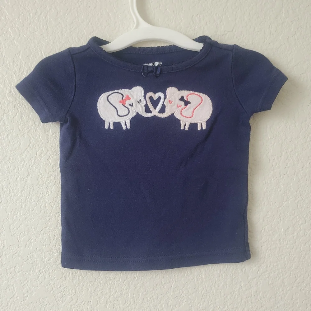 12M Girls Gymboree Elephant Tee